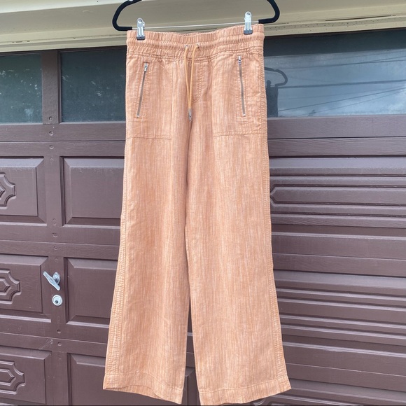Cabo Tan Linen Wide Leg Pant 6 - Picture 8 of 16